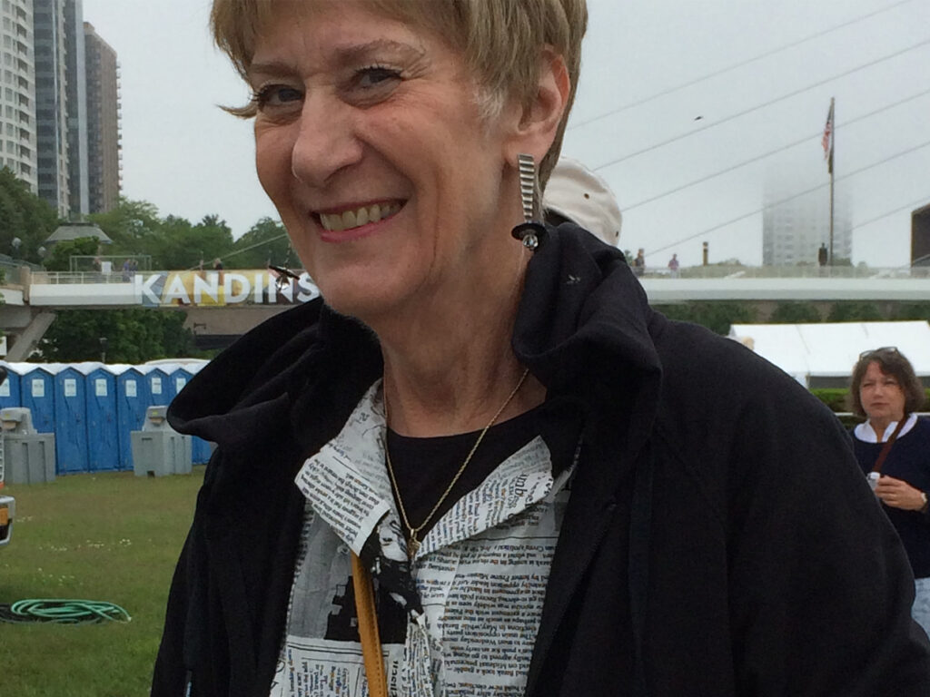 Happy woman smiling at camera.